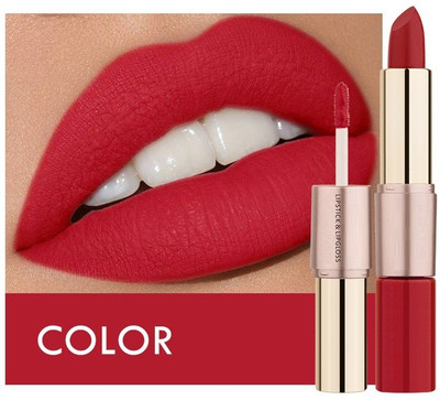 Yuency NON TRANSFER MATTE LIQUID AND CRAYON 2 IN 1 LIPSTICK(RED, 8 g)