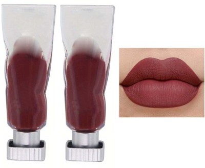 Latixmat Ice Cube Velvet Pigment Lip Glaze Matte Lipstick Pure Lip Gloss(Maroon, 9 ml)