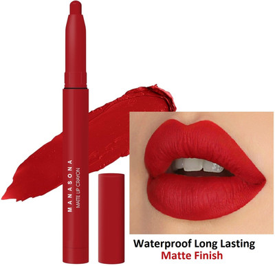 manasona Best New Waterproof Long Lasting Non Transfer Matte Lipstick for Women(Hot Red, 3 g)