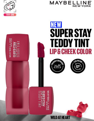 MAYBELLINE NEW YORK Superstay Teddy Tint - Lip and Cheek Color | Wild At Heart(Pink, 5 ml)