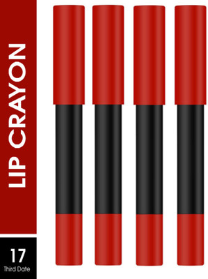 Luipui AWESOME QUICK DRY FORMULA & SMOOTH FINISH LIPSTICK FOR MATTE LOOK PACK OF 4(THIRD DATE - 17, 16 g)