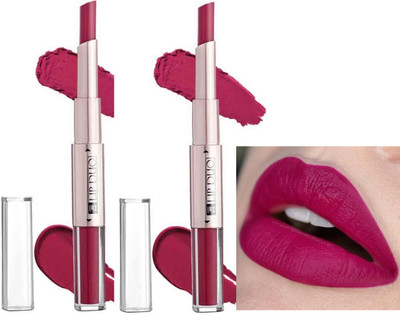 ADJD COMBO 2 IN 1 MATTE LIQUID CARYON LIPSTICK SMUDGE -PROOF DARK PINK(DARK PINK, 20 g)