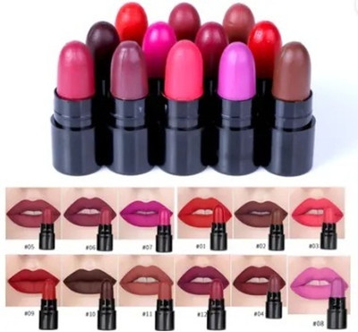 Jollity MATTE MINI POKET LIPSTICK SET OF 12 MULTICOLOR(Multicolour, 17.5 g)