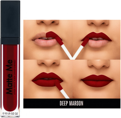 BLUSHIS WATERPROOF MATTE LIQUID LIP COLOUR(MAROON, 6 ml)