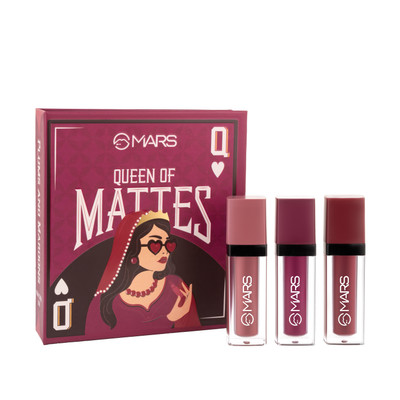 MARS Queen of Mattes Liquid Lipsticks Box Set of 3(PLUMS & MAROONS, 13.5 ml)