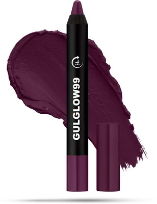 GULGLOW99 Long Lasting Crayon Lipstick up to 12 Hours Stay | Matte Finish | Waterproof(Deep Purple, 3.5 g)