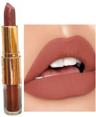 Luipui 2 in 1 brown matte lipstick waterproof pack of 1(brown, 6 g)