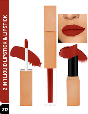 Luipui BEST MATTE CREAMY QUICK DRY, LONG STAY & HYDRATING LIPSTICK PACK OF 1(MATTE RED, 7 ml)
