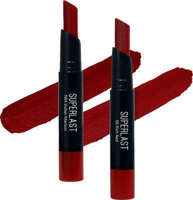 Me-On Superlast Lipstick (Shade 04,06)(Ruby Woo,Rich Red, 4 g)