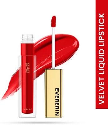EVERERIN BEST MATTE CREAMY LIQUID MATTE LIPSTICK(RED, 4 ml)