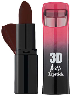 EVERERIN 3D Matte Velvet Finish Full Coverage Matte Long Lasting Lipstick dark wine(dark wine, 3.5 ml)