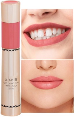 DARVING Non Transfer & Kiss proof Liquid & Gloss Soft Matte Peach Lipstick(peach, 8 g)