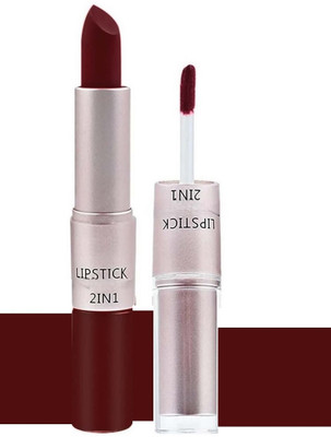 Neycare Highly Pigmented with Smooth One Swipe Application Dual Lipstick(Maroon, 8 g)