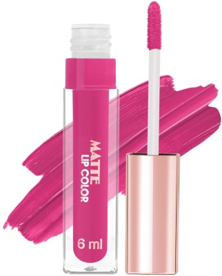 MYEONG Lipstick Matte Liquid Lipstick Lip gloss Set for Women(Hot pink, 6 ml)