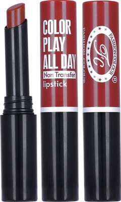 FASHION COLOUR Color Play All Day Non-Transfer Lipstick Creamy Matte Finish Smudge & Waterproof(Vivid red, 2 g)