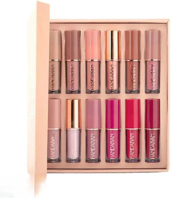 brown blush 12-Color Lipstick Set - Everyday Wear and Party Look Collection(Multicolor, 2.5 ml)