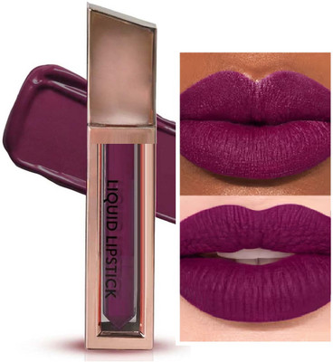 manasona Matte liquid Creamy Lipstick & Non-drying, Highly pigmented Lipstick.(Purple, 2.5 ml)