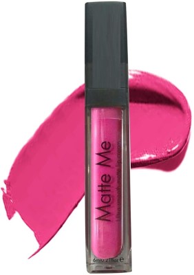 Yuency Pink matte liquid non transfer water proof lip cream lipstick(pink, 6 ml)