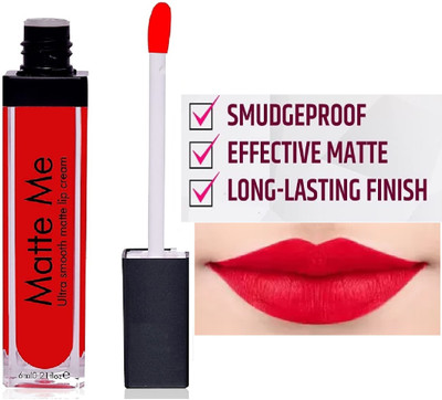 Arcanuy Liquid Matte hydrating Lipstick for long lasting and smudge proof(red, 6 ml)