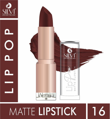 SILVI Lip Pop Absolute Beyond Matte Lipstick|Blurs lip lines lightweight & longlasting(Tamed, 4 g)
