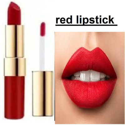 Luipui red crayon + liquid matte lipstick pack of 1 awesome(red, 6 g)