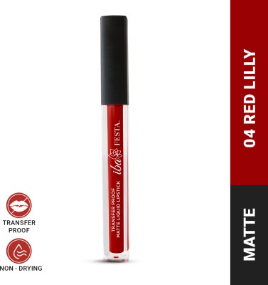 Iba Festa Transfer Proof Matte Liquid Lipstick(04 Red Lilly, 5 ml)