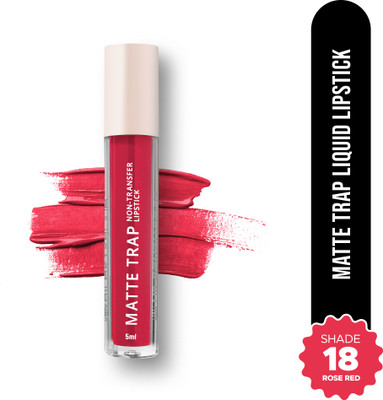 Hilary Rhoda Matte Trap Liquid Lipstick |Non-Transfer & Waterproof Lipstick |8-Hour Long Stay(Rose Red, 5 ml)