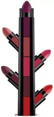 ADJD 5 Step Lipstick 5 in 1 new stylish Waterproof Lipsticks(MULTI COLOR, 6 g)