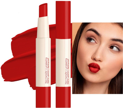 YAWI High Quality Matte Waterproof & Long Lasting Moisturizing Matte Lip Stick Combo(Brave Red, 7.6 g)
