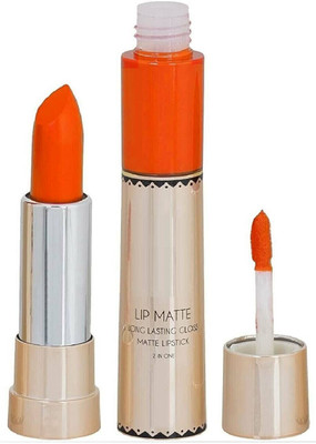 DARYUE Weightless Matte Waterproof Lipstick Enriched with Vitamin E(ORANGE, 8 g)