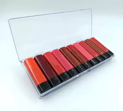 Aaxyone Best Quality Matte Mini Long Lasting Pocket Lipstick pack Of 10(Multicolor, 10 g)