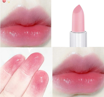 manasona Glossy Pink Color Change Gel Lipstick Moisturising Lightweight Magic Lipstick(Glossy Pink, 3.6 g)