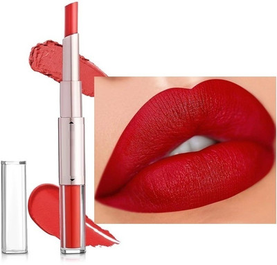 Luster Shine KISS PROOF MATTE LIPS LONG LASTING GLOSS MATTE LIPSTICK 2 IN 1(Red, 7 ml)