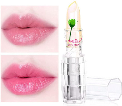 GFSU - GO FOR SOMETHING UNIQUE Crystal Flower Gel Lipstick Temperature Color Change Long-lasting non fading(Pink, 3.6 g)