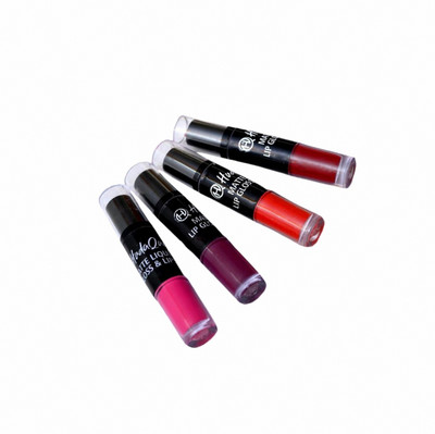 HUDAQUEEN 2 in 1 Lipstick Set of 4 Multi Shade Matte Stick and Liquid for Trendy Looks(RED, MAROON, PURPLE, PINK, 32 ml)