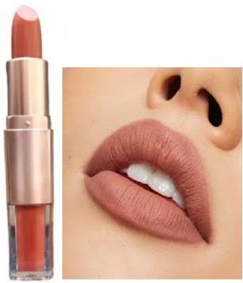 Luipui 2 in 1 light brown matte lipstick waterproof and trending pack of 1(brown, 6 g)