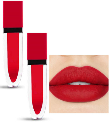 REIMICHI COMBO BRIGHT RED MATTE LIQUID LIPSTICK SMUDGE PROOF(BRIGHT RED, 10 ml)