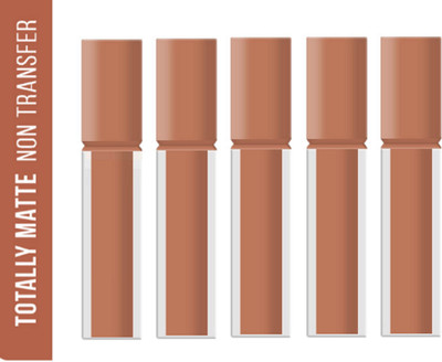 Luipui CREAMY LONG LASTING, FULL COVERAGE LIPSTICK FOR ALL DAY WEAR PACK OF 5(FUSCHIA PINK - 17, 35 ml)