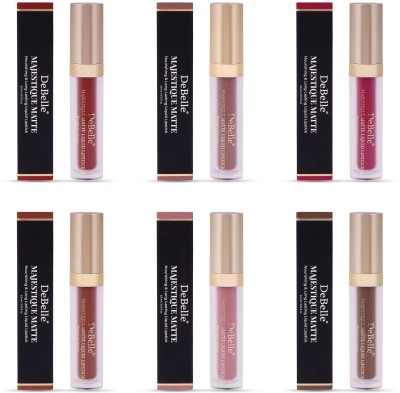 DeBelle Majestique Matte Liquid Lipstick(Combo set of 6, 21 ml)