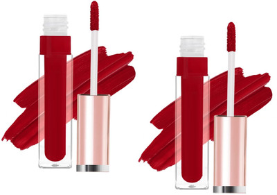 ADJD Combo Non Transfer Waterproof Longlast Matte Liquid Lipstick Dark red(Dark red, 8 ml)