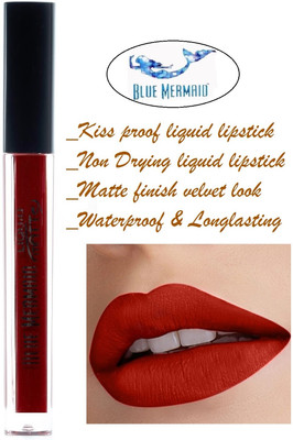 BLUEMERMAID NEW RED LIQUID MATTE LIPSTICK FOR SMOOTH FINISH LIPS(RED, 6 ml)