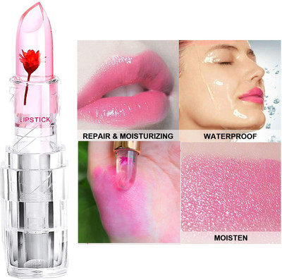 tanvi27 New Temperature Changing Moisturizes Lips Red Flower Gel Lipstick(RED FLOWER, 3.6 g)