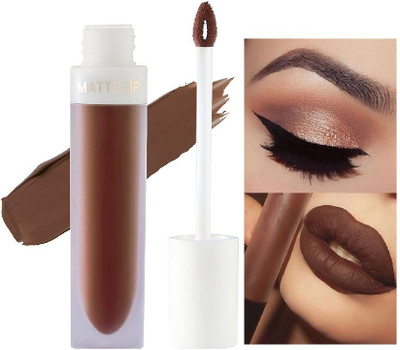 Yuency Highly Pigmented Lightweight Lip Color Long Lasting Matte Smudge Proof(BROWN, 4.5 ml)