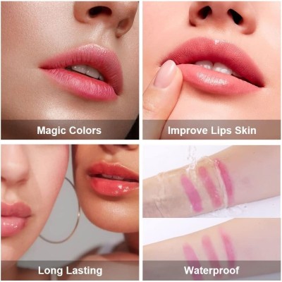 WOONGMI Gel Lipstick Lips Moist Smooth Feel waterproof non transfer 24 hrs Fruity(Pack of: 3, 10.8 g)