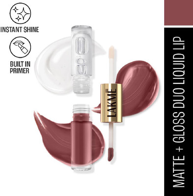 Lakmé 9 to 5 Matte to Glass Liquid Lip(Sweet Praline, 7.6 g)