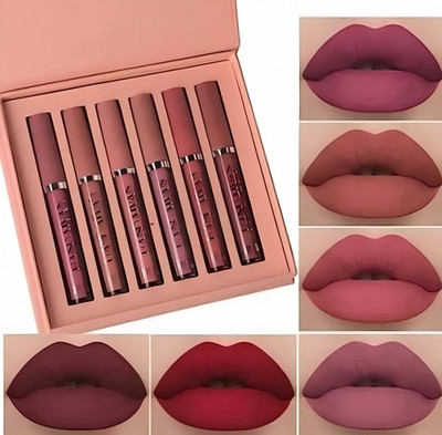 kHUDAt Full Coverage Matte Liquid Lipstick 6 Pack(multicolor, 6.19999999999997 g)