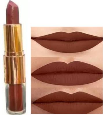 Luipui best 2 in 1 awesome brown matte finish lipstick pack of 1(brown, 6 g)