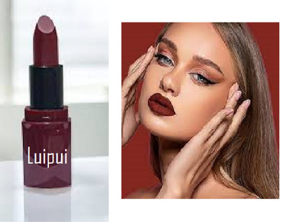 Luipui branded matte finish lipstick in dark maroon color awesome lipstick pack of 1(maroon, 6 g)