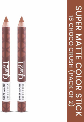 Glam21 Super Matte Colorstick Wooden Lipstick | Ultra Pigmented & Smooth Matte Finish(Choco Crush, 7 g)