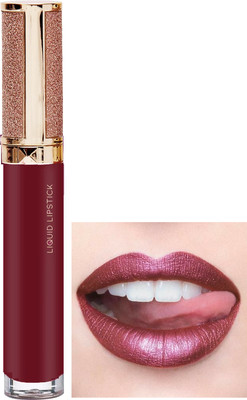 tanvi27 Metallic Liquid Long Lasting Full-Coverage Rose plum Lipstick(Rose plum, 8 ml)